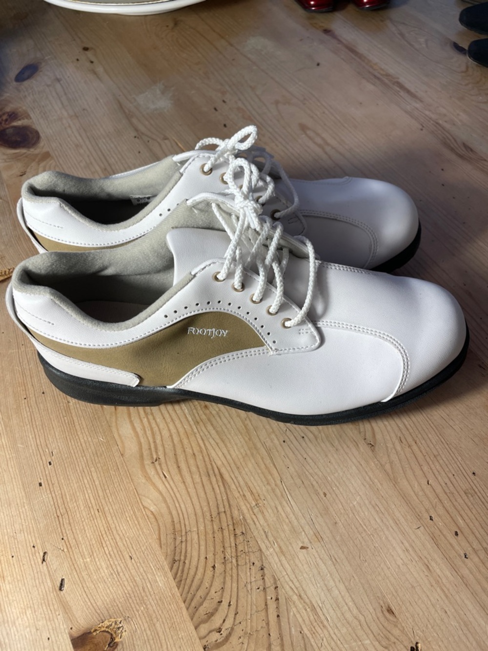 FootJoy GreenJoy Men’s White Golf Shoe with Soft Cleats NWOB 9.5 - Picture 4 of 7